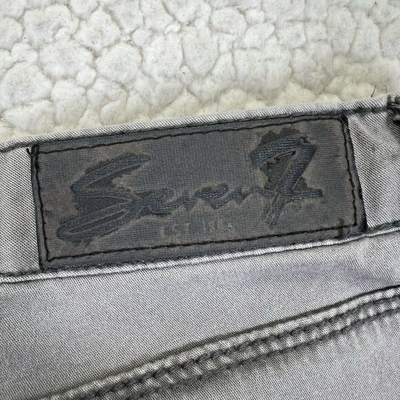 Seven 7 Jeans Women’s Size 10 (Actual 33x29) Gray Slim Straight Leg Mid Rise - Picture 8 of 16